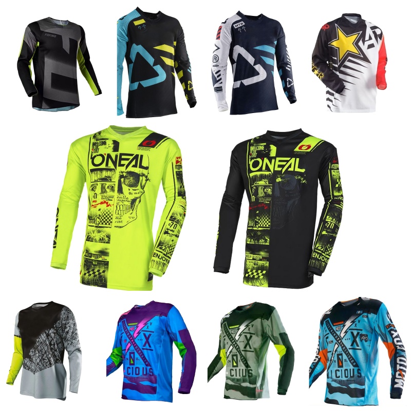 Motorcycle Gear For Woman - เสื้อมอเตอร์ครอสระบายอากาศได้ดี แห้งเร็ว สำหรับผู้ชายและผู้หญิง เสื้อสำหรับขี่มอเตอร์ไซค์วิบาก MX เสื้อสำหรับปั่นจักรยานเสือภูเขาแบบดาวน์ฮิลล์
