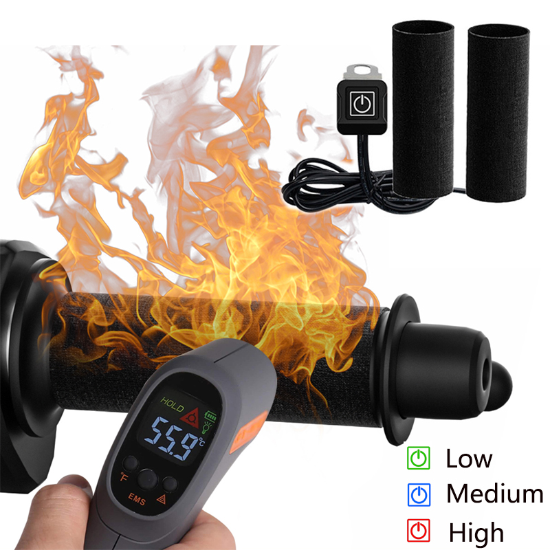 Handlebar Grip Heated - มือจับมอเตอร์ไซค์3เกียร์12V, อุปกรณ์ทำความร้อนกันน้ำความร้อนจักรยานไฟฟ้า ATV