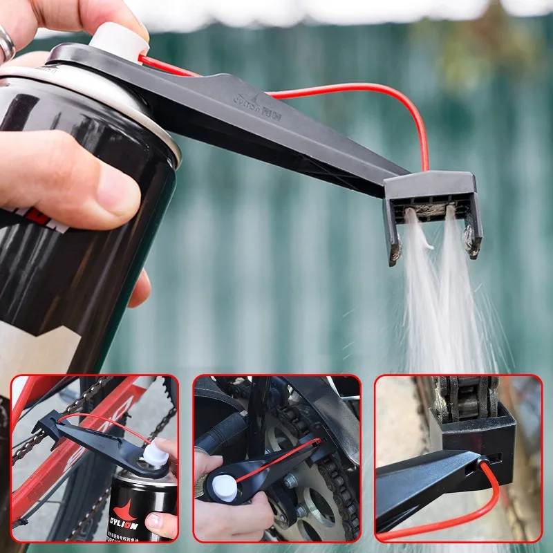 Motorcycle Gear Oil For Chain - อุปกรณ์เปลี่ยนทิศทางการไหลของน้ำมันโซ่รถจักรยานยนต์ อุปกรณ์ทำความสะอาดและบำรุงรักษาโซ่ สเปรย์น้ำมันหล่อลื่น อุปกรณ์ซ่อมแซมรถจักรยานยนต์ อุปกรณ์เสริมเครื่องมือซ่อมแซม
